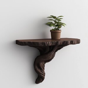 3D Printed Tree Root Wall Shelf | Organic Floating Ledge
