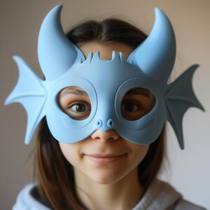 3D Printed Horned Dragon Costume Mask