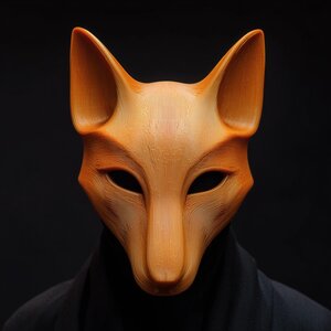 3D Printed Sculptural Fox Costume Mask