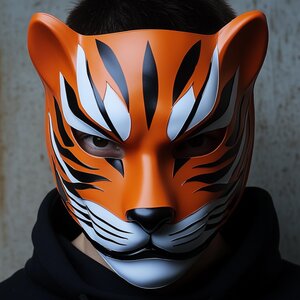 3D Printed Tiger Shinobi Cosplay Mask