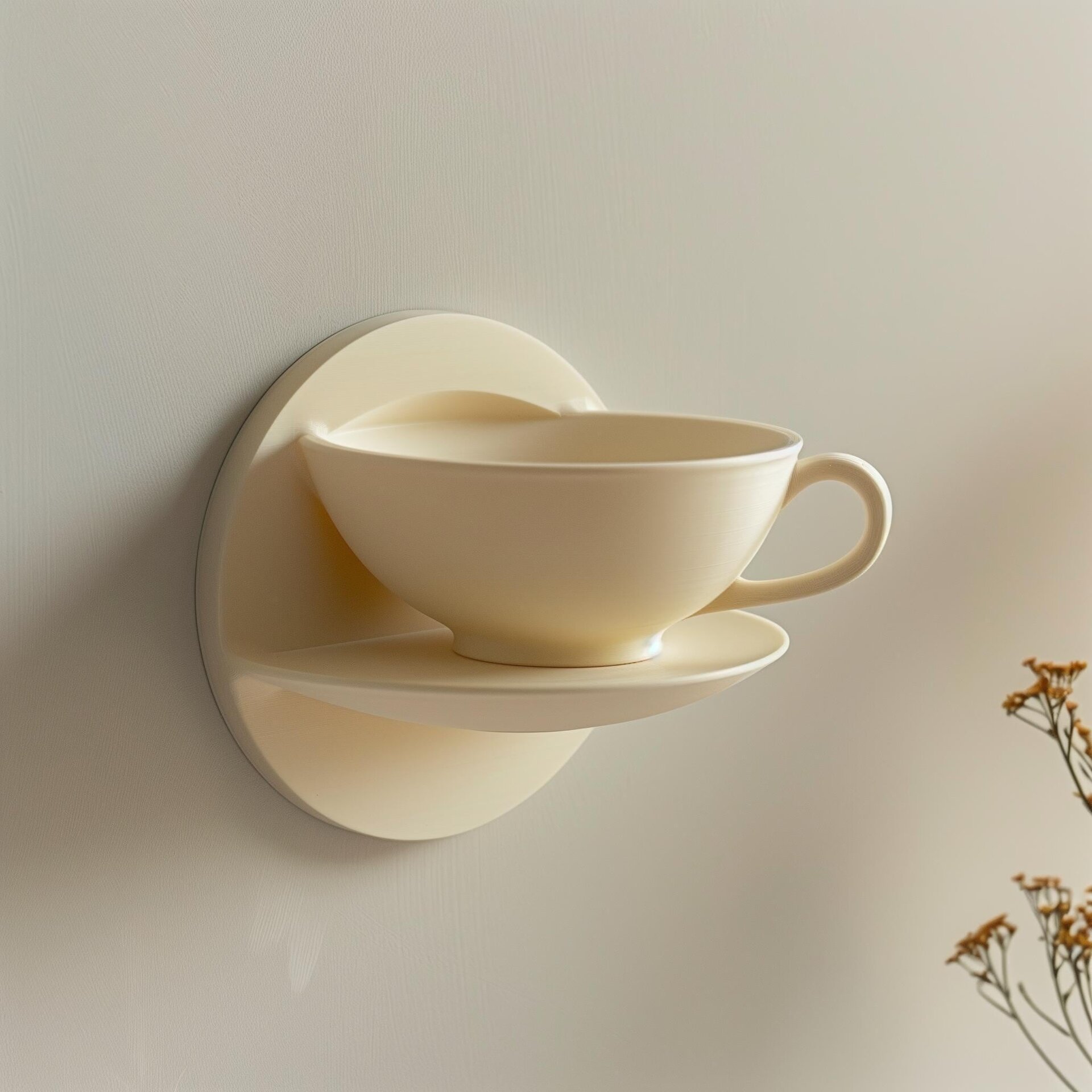3D Printed Teacup Wall Shelf