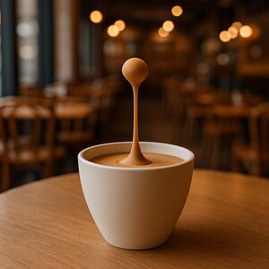 3D Printed Floating Espresso Sculpture