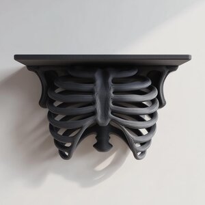 3D Printed Ribcage Wall Shelf