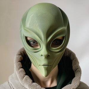 3D Printed Alien Face Costume Mask