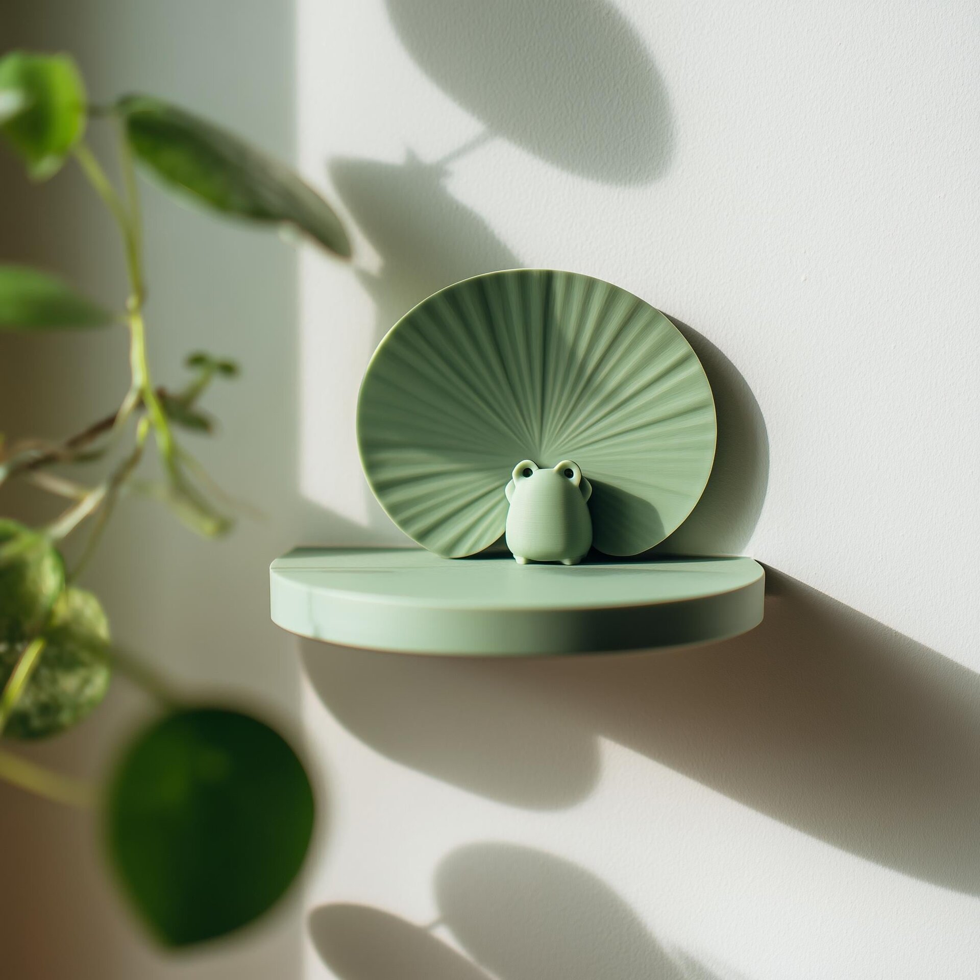 3D Printed Frog Wall Shelf | Lily Pad Floating Ledge