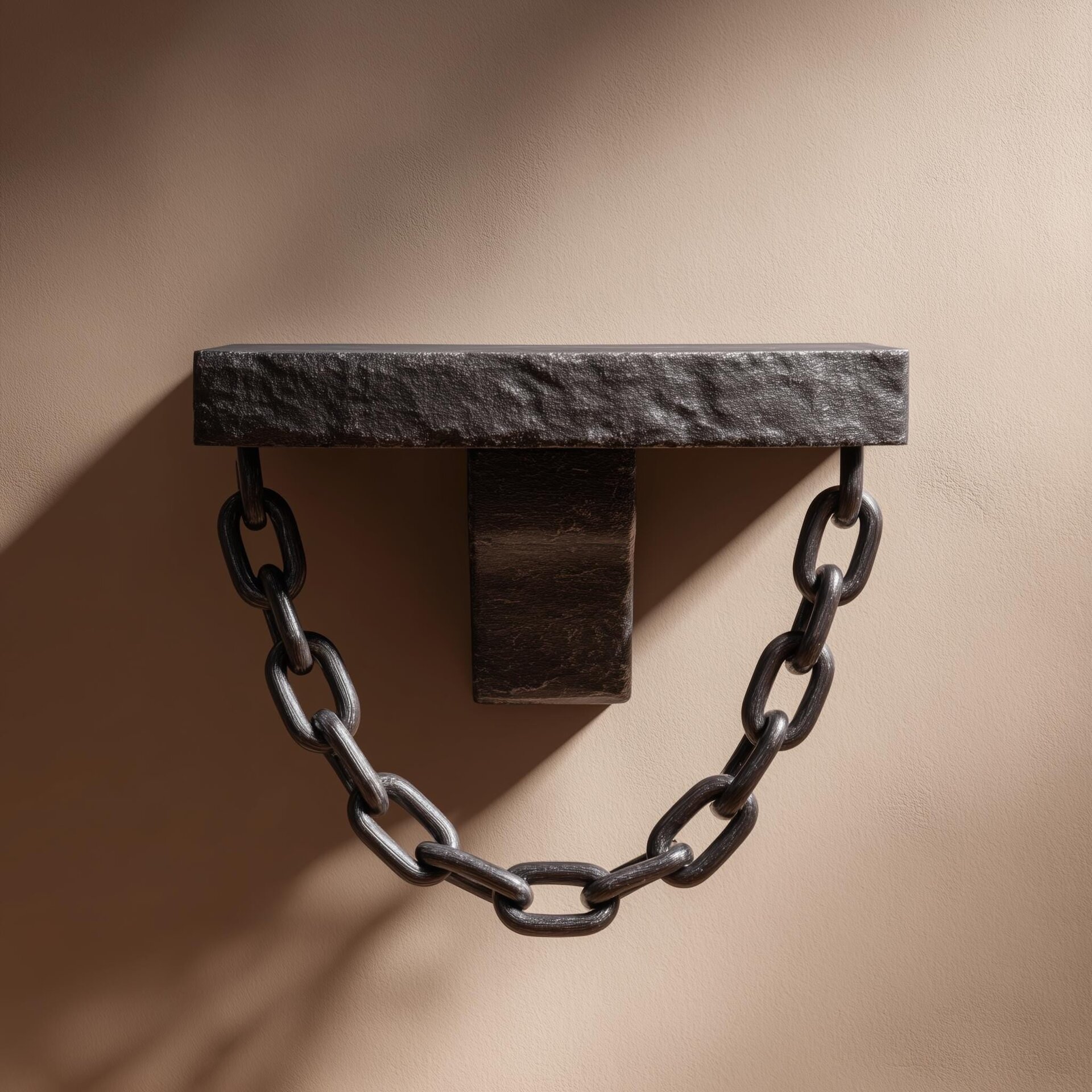 3D Printed Single Chain Gothic Wall Shelf