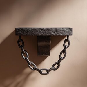 3D Printed Single Chain Gothic Wall Shelf