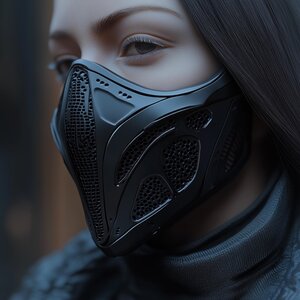 3D Printed Cyberpunk Mask | Sci-Fi Cosplay Accessory