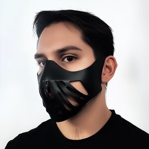 3D Printed Futuristic Warrior Face Mask