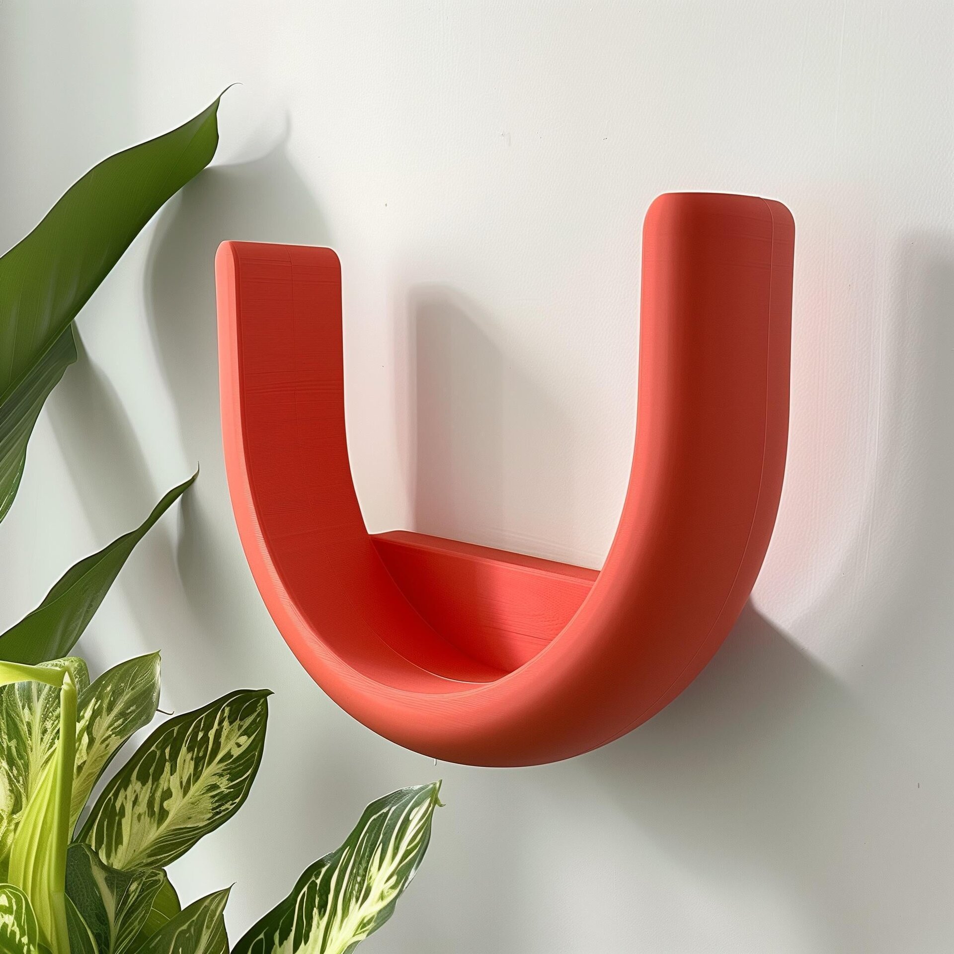 3D Printed U-Shaped Wall Shelf