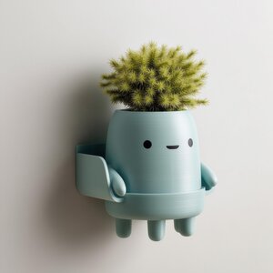 3D Printed Character Wall Planter Shelf