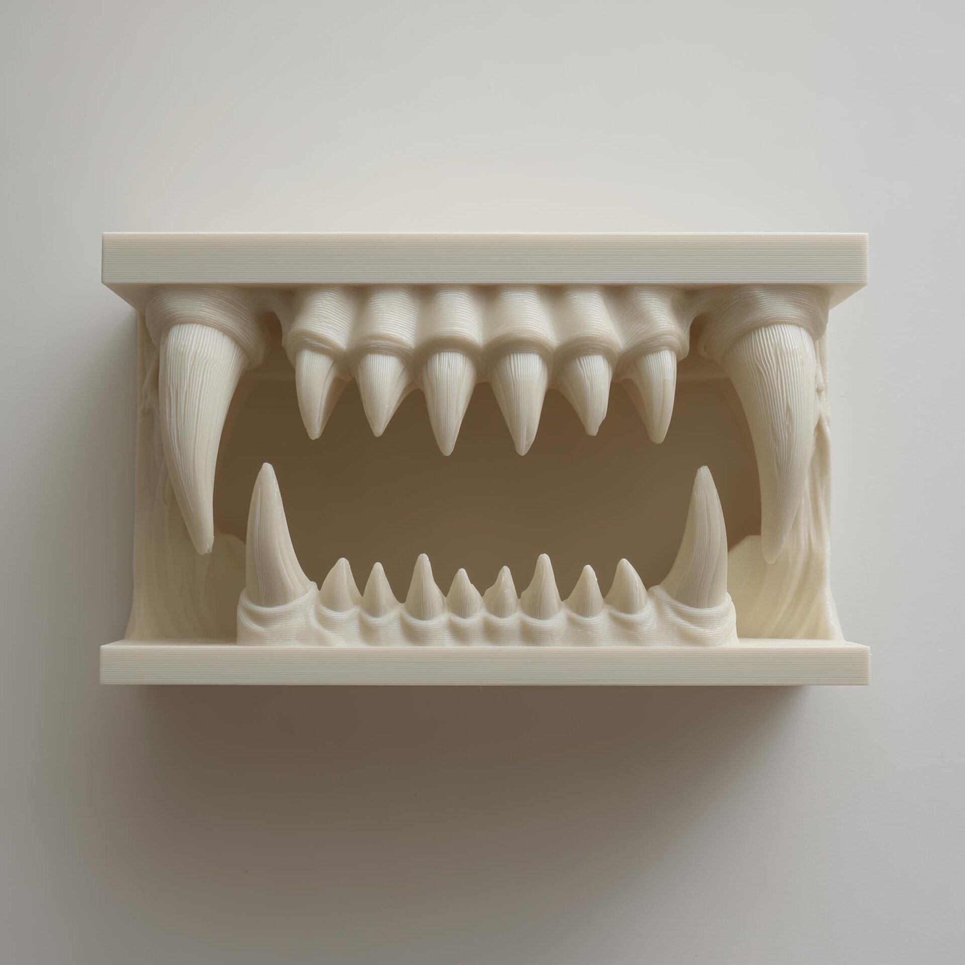 3D Printed Monster Jaw Wall Shelf