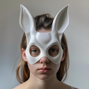 3D Printed Bunny Costume Mask