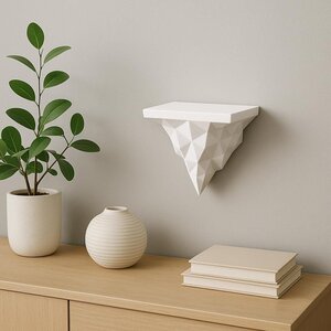 3D Printed Geometric Iceberg Wall Shelf