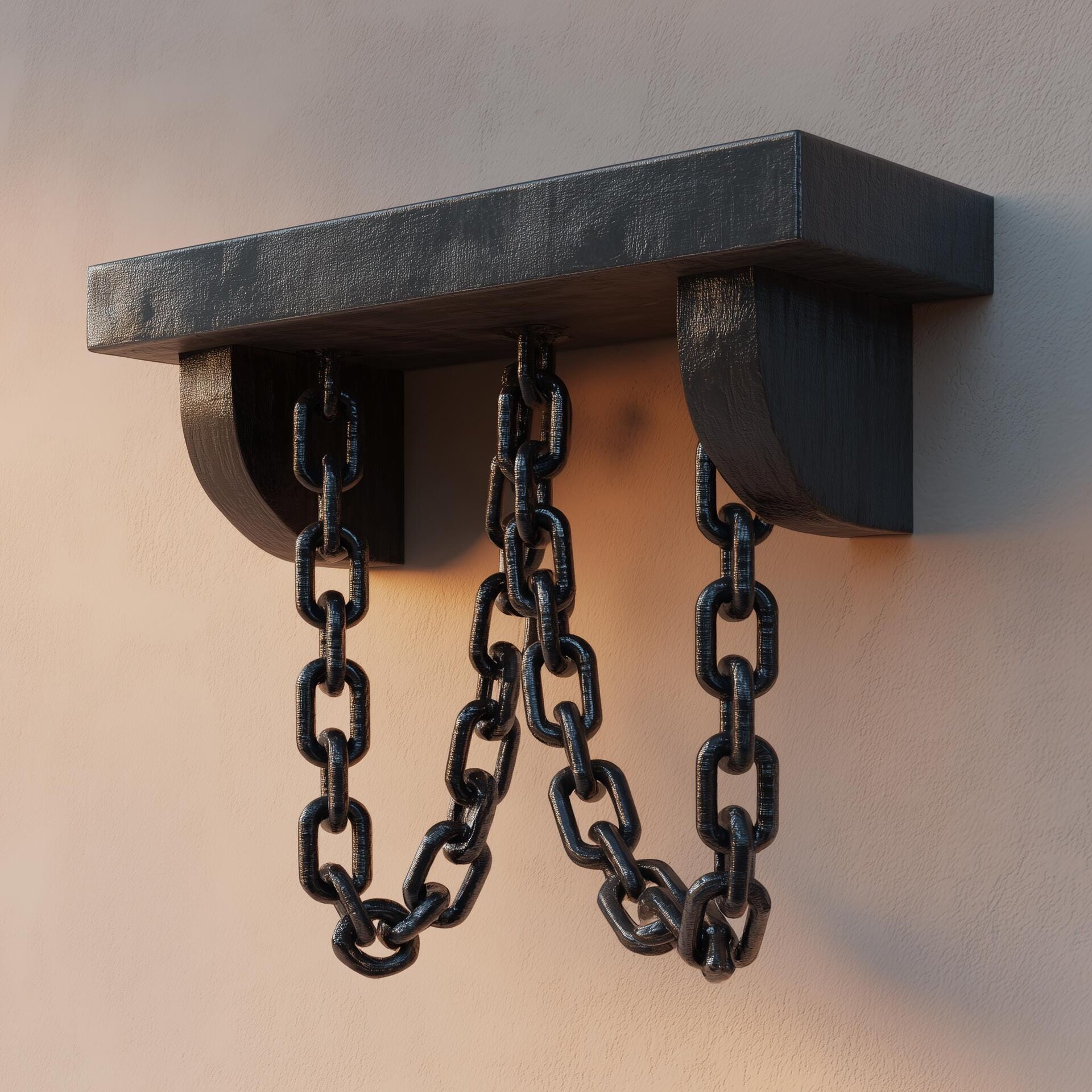 3D Printed Double Chain Gothic Wall Shelf