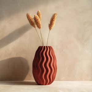 3D Printed Organic Wavy Vase