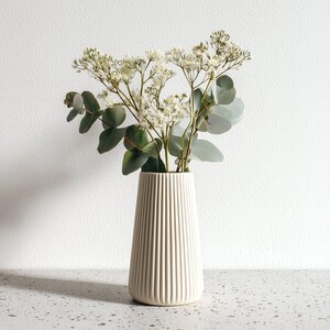 3D Printed Origami Vase | Ribbed Geometric Decor