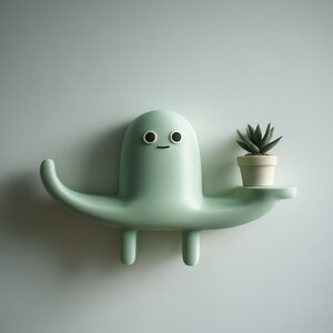 3D Printed Cute Creature Wall Shelf