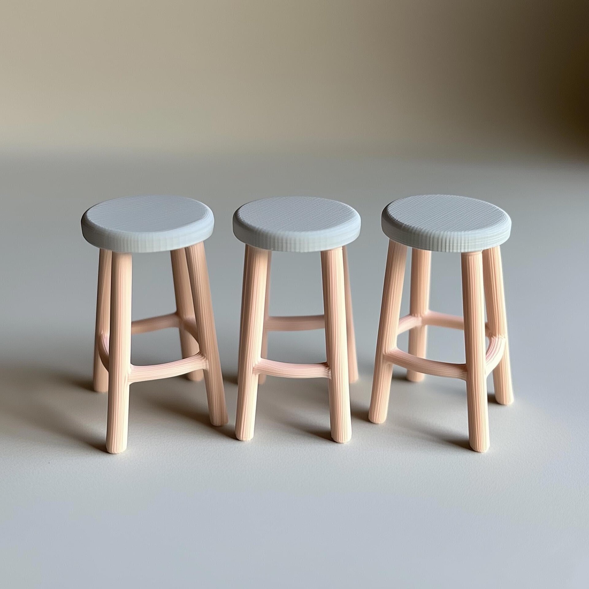 3D Printed 1:12 Bar Stool Set of 3