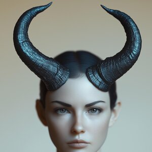 Curved Sorceress Horns Headband | 3D Printed Pair
