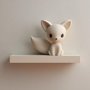 3D Printed Fox Character Wall Shelf