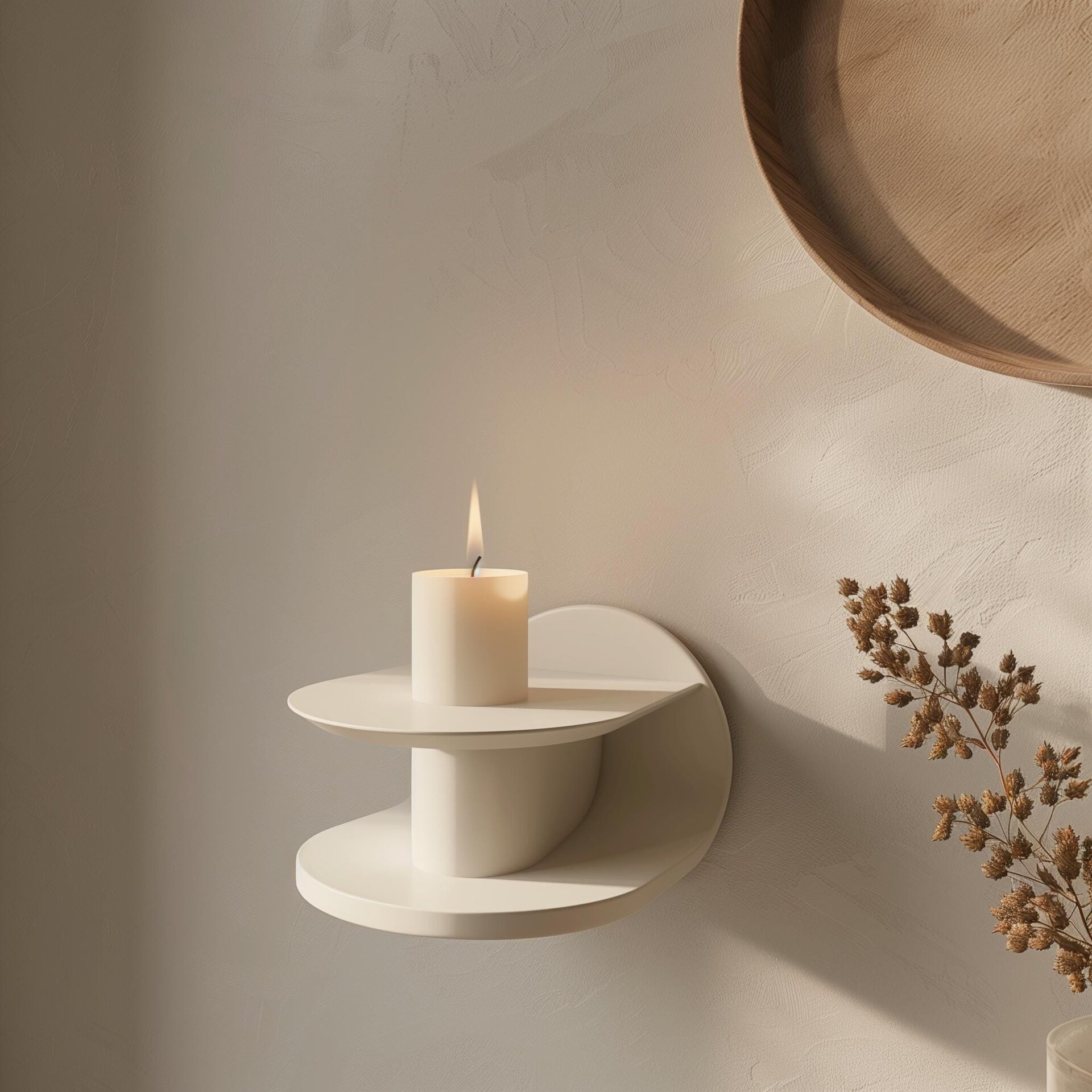 3D Printed Geometric Frame Wall Shelf