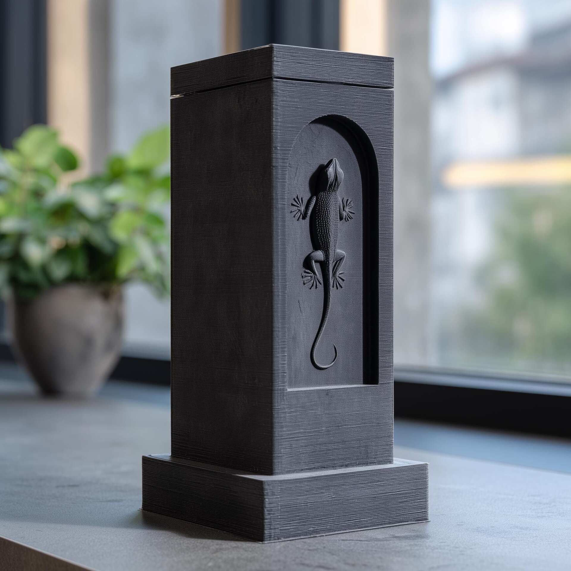 3D Printed Gecko Tower Memorial Urn | Reptile Keepsake