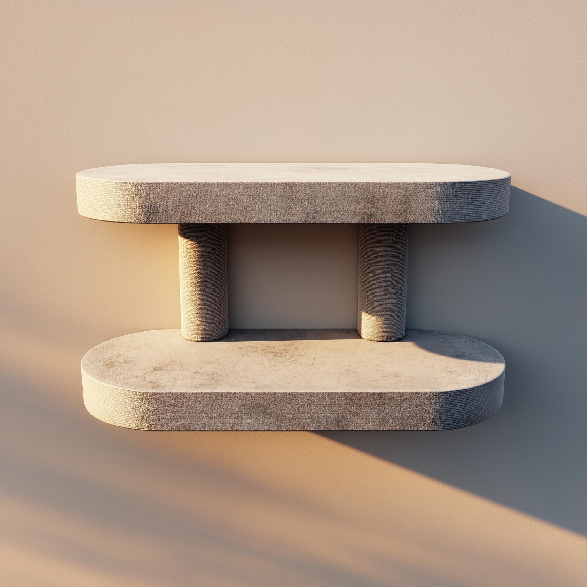 3D Printed Minimal Double Wall Shelf | Two-Tier Display