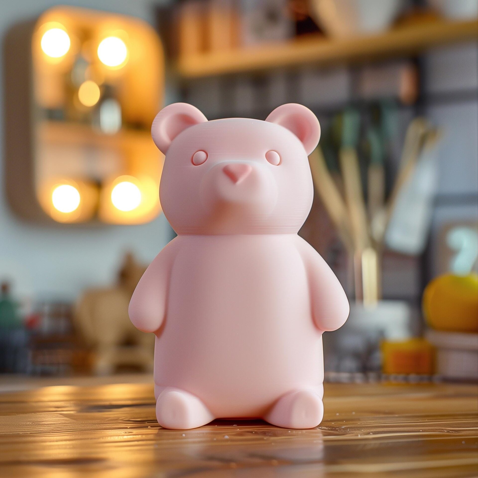 3D Printed Minimal Bear Figurine