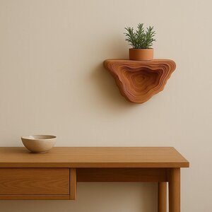 3D Printed Layered Geometric Wall Shelf