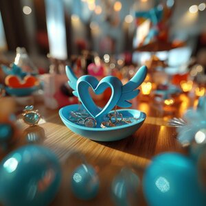 Winged Heart Jewelry Organizer | 3D Printed Ring Tray