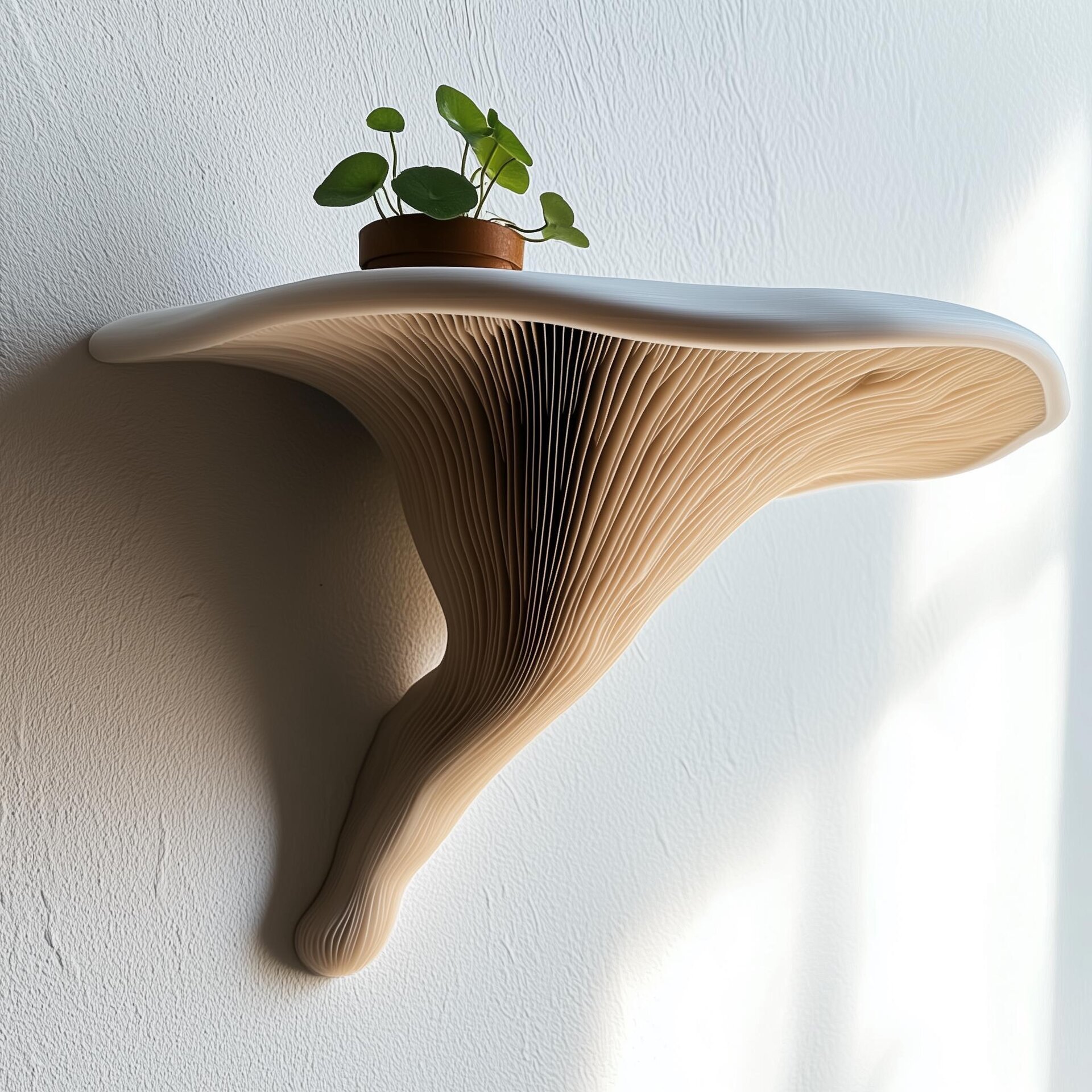 3D Printed Galerina Floating Shelf | Hidden Keyhole Mount