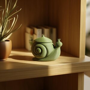 3D Printed Rounded Snail Memorial Urn