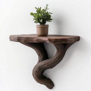 3D Printed Tree and Vine Wall Shelf