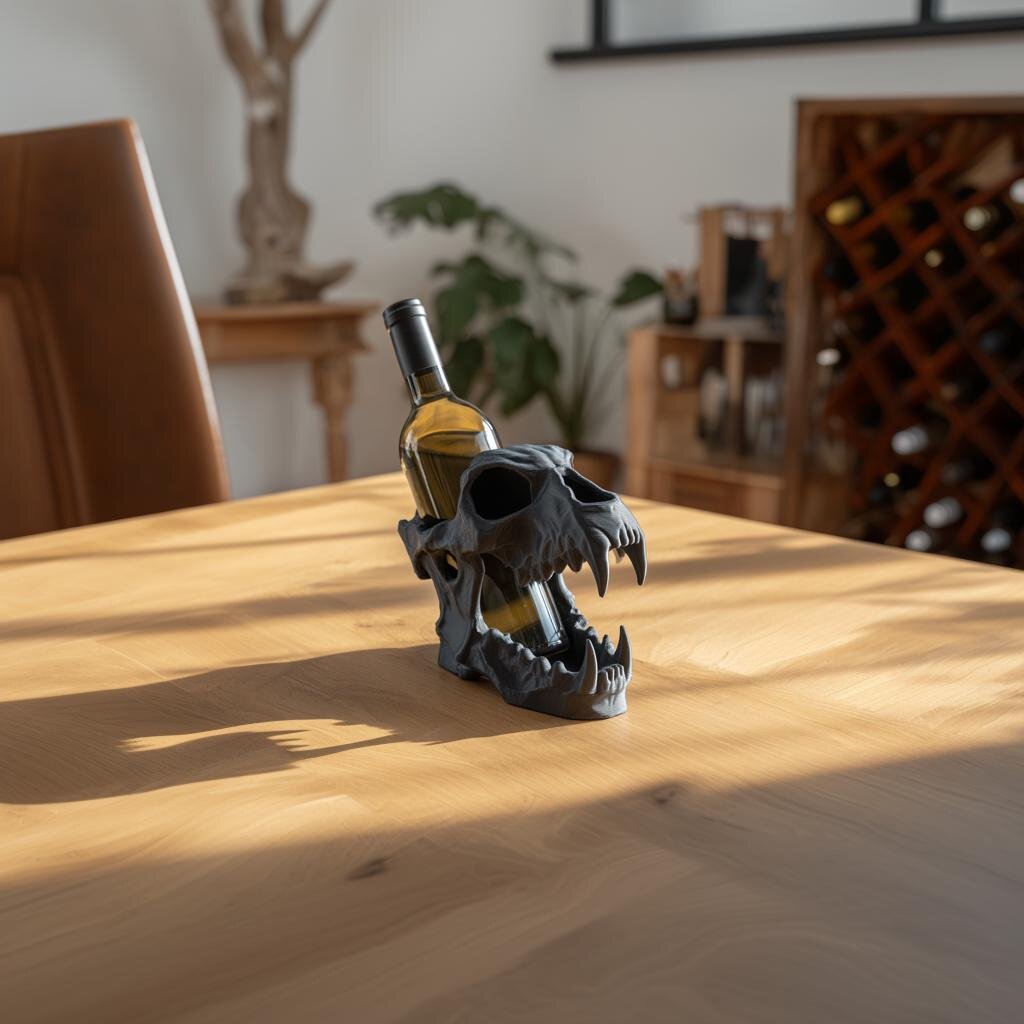 3D Printed Sculpted Character Wine Bottle Holder