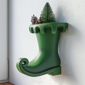 3D Printed Elf Boot Wall Vase