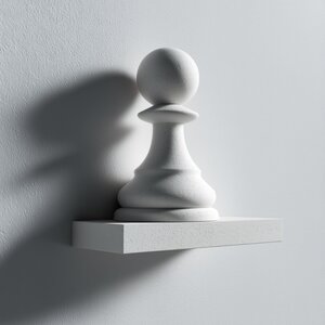 3D Printed Chess Pawn Wall Shelf