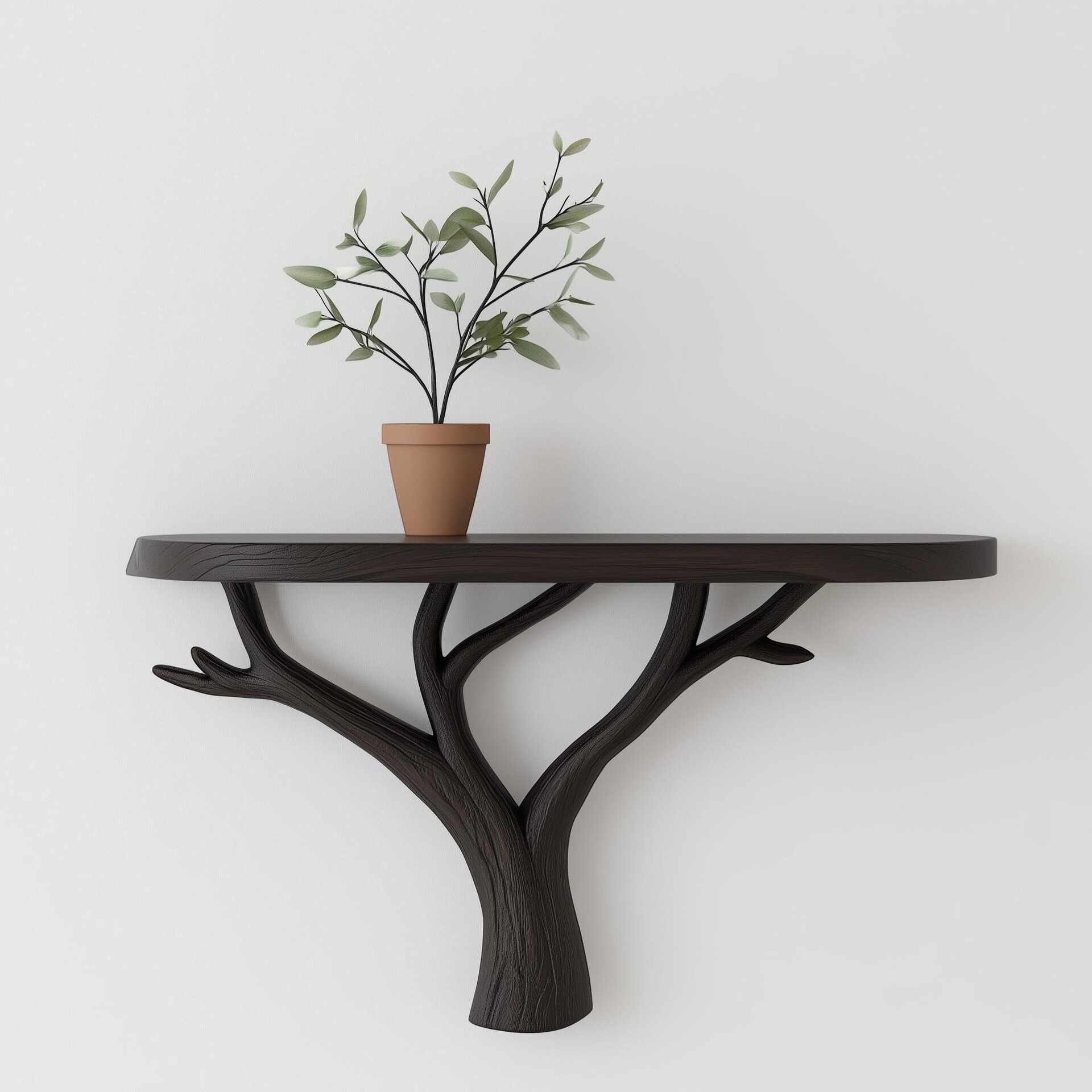 3D Printed Tree Branch Wall Shelf | Nature Floating Ledge