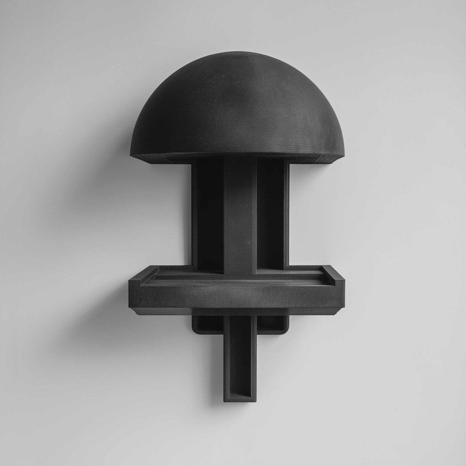 3D Printed Dome Mushroom Wall Shelf | Minimal Fungi Ledge
