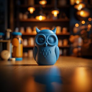 Owl Memorial Urn with Lid | 3D Printed Keepsake