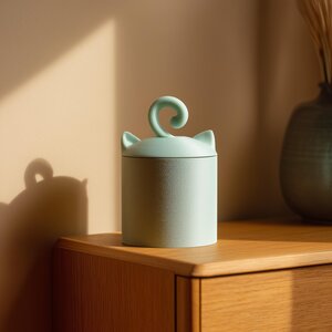 Cat Pet Memorial Urn | 3D Printed Tail Lid