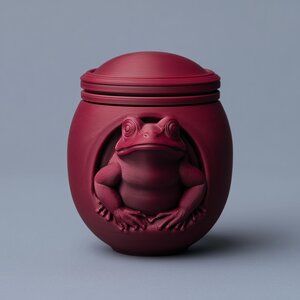 3D Printed Frog Memorial Urn | Sculpted Pet Keepsake