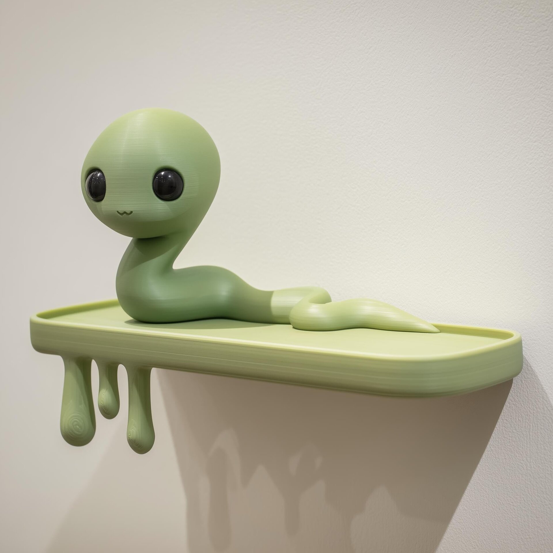3D Printed Snake Creature Wall Shelf