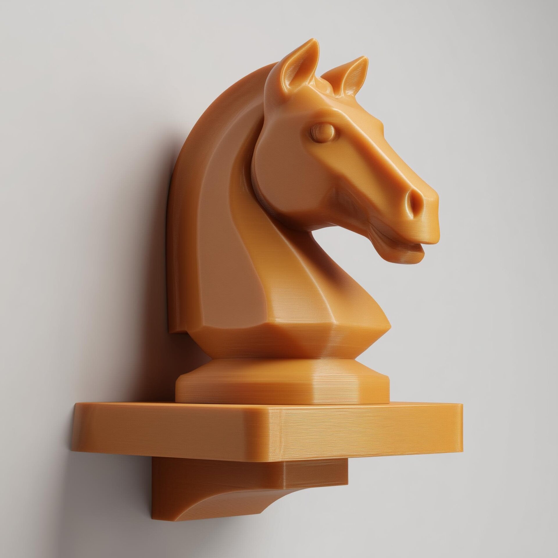 3D Printed Chess Knight Wall Shelf