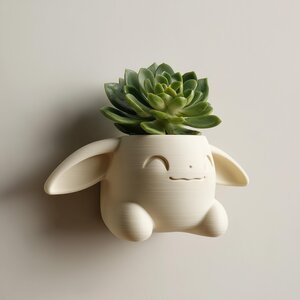 3D Printed Fantasy Bunny Wall Planter | Cute Plant Holder