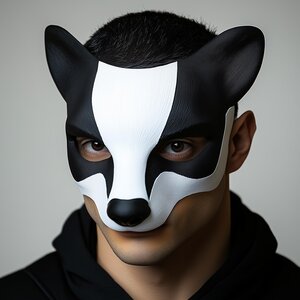 3D Printed Badger Mask | Woodland Costume Accessory