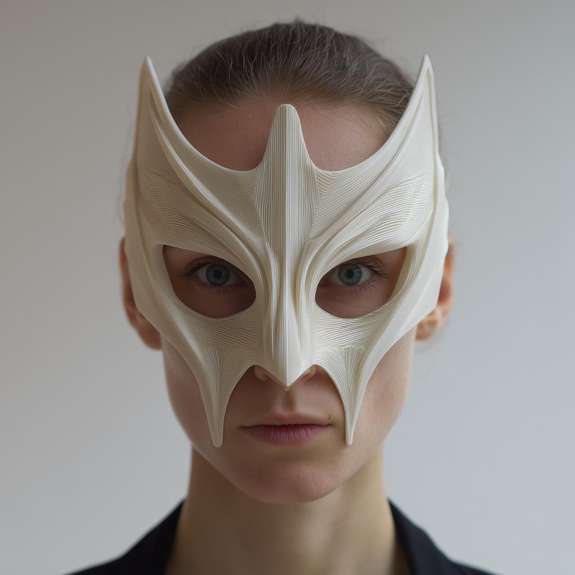 3D Printed Horned Futuristic Mask | Custom-Fit Cosplay Facepiece
