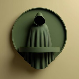 3D Printed Hooded Figure Wall Shelf | Dark Fantasy Ledge