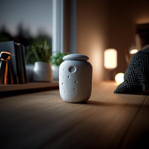 3D Printed Moon Crater Memorial Urn | Celestial Keepsake