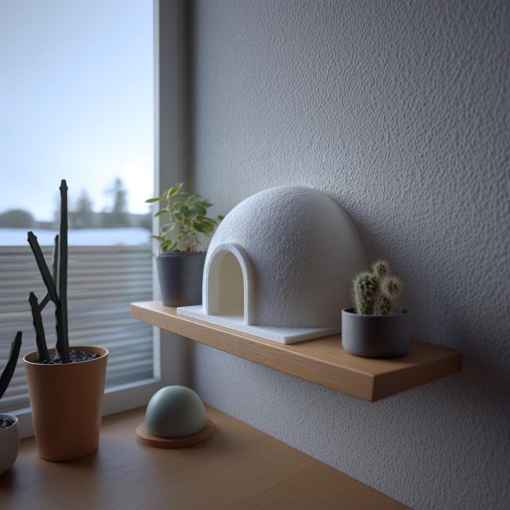 3D Printed Minimalist Igloo Dome Decor | Indoor Ornament